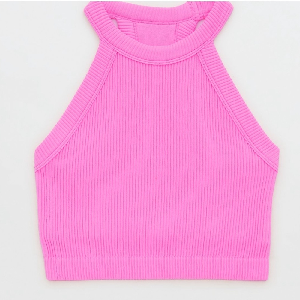 aerie seamless highneck bra top